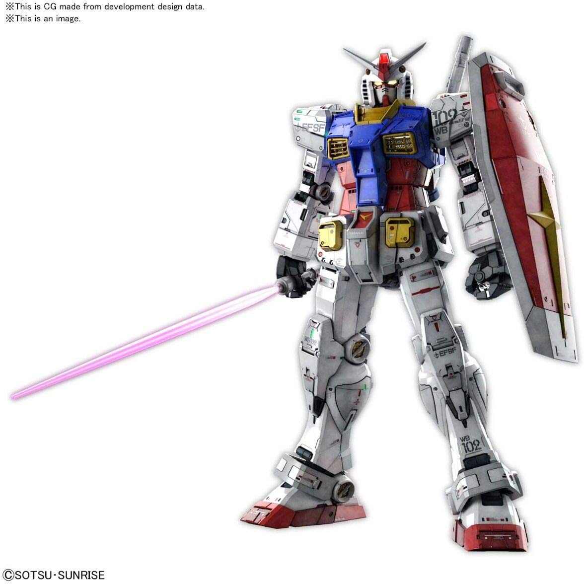 Pg Unleashed Mobile Suit Gundam Rx-78-2 Gundam 1/60 Scale Color Coded Plastic Model- Japan Figure Store - #1 Bring To You The Best Japanese Goods