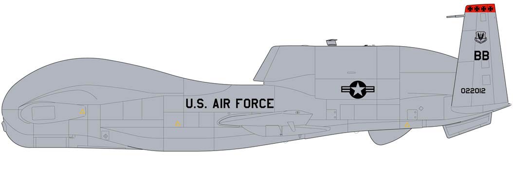 PLATZ Ac-4 U.S.A.F. Unmanned Aerial Vehicles Rq-4B Global Hawk 1/72 Scale Kit- Japan Figure Store - #1 Bring To You The Best Japanese Goods