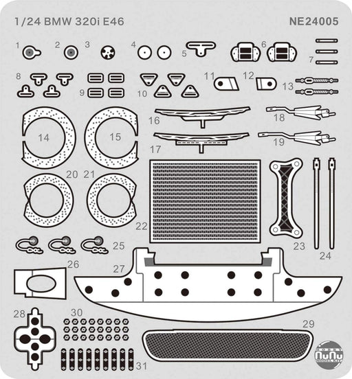 PLATZ Ne24005 Nunu Bmw E46 Detail Up Parts 1/24 Scale Kit- Japan Figure Store - #1 Bring To You The Best Japanese Goods