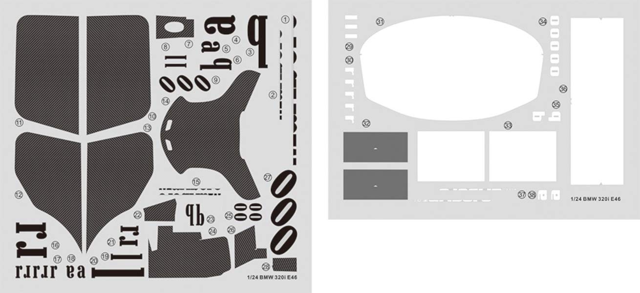 PLATZ Ne24005 Nunu Bmw E46 Detail Up Parts 1/24 Scale Kit- Japan Figure Store - #1 Bring To You The Best Japanese Goods