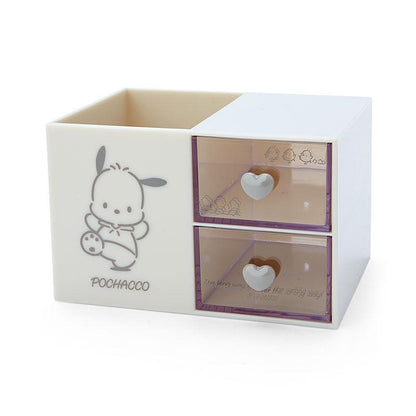 Sanrio Pochacco Plastic Chest With Pen Stand (Calm Color)- Japan Figure Store - #1 Bring To You The Best Japanese Goods