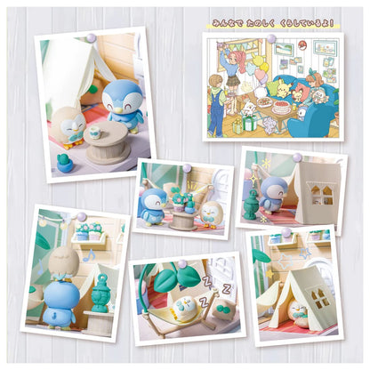 Takara Tomy Japan Pocket Monsters Pokemon Poke Piece House Bellamping Terrace Mokuro & Piplup- Japan Figure Store - #1 Bring To You The Best Japanese Goods