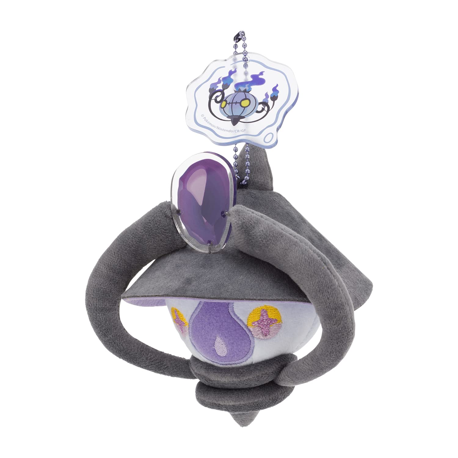 POKEMON CENTER ORIGINAL Plush Mascot Keychain Shinka No Ishi Lampent & Dusk Stone Chandelure- Japan Figure Store - #1 Bring To You The Best Japanese Goods