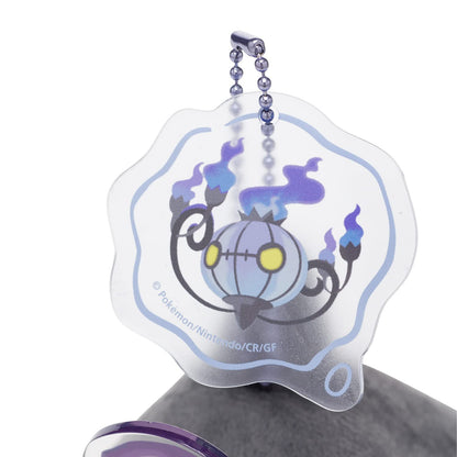POKEMON CENTER ORIGINAL Plush Mascot Keychain Shinka No Ishi Lampent & Dusk Stone Chandelure- Japan Figure Store - #1 Bring To You The Best Japanese Goods
