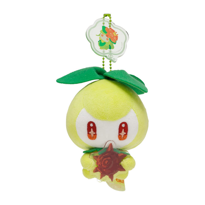 POKEMON CENTER ORIGINAL Plush Mascot Keychain Shinka No Ishi Petilil & Sun Stone Lilligant- Japan Figure Store - #1 Bring To You The Best Japanese Goods