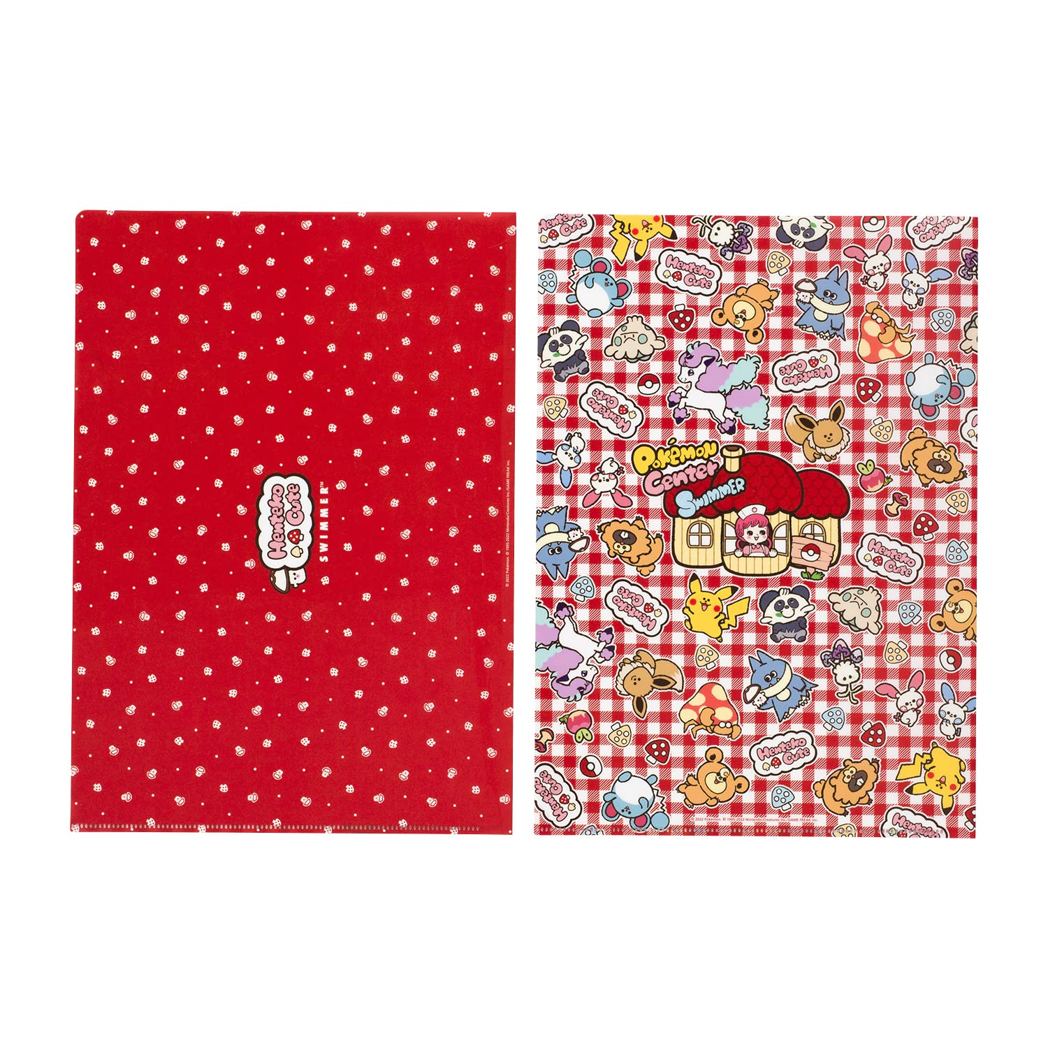 Pokemon Center Original Swimmer A4 Clear File Set Of 2 Henteko Cute- Japan Figure Store - #1 Bring To You The Best Japanese Goods