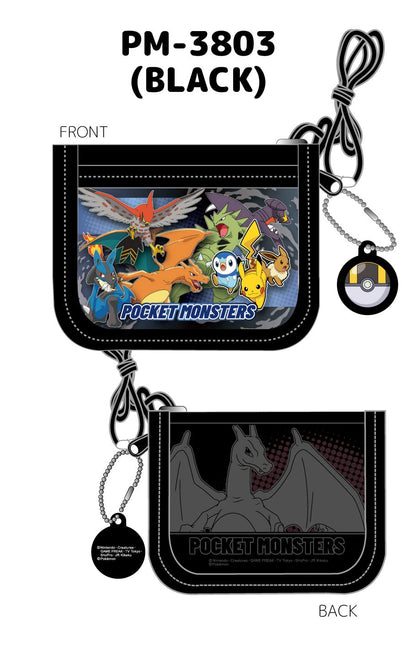 Pokemon Center Original Wallet With Neck Band Black- Japan Figure Store - #1 Bring To You The Best Japanese Goods