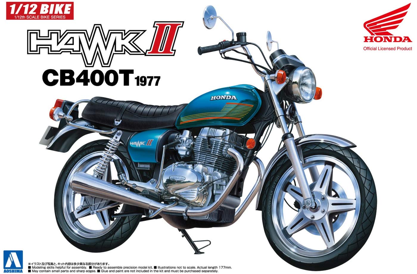 Qingdao Bunka Kyozai 1/12 Bike Series No.38 Honda Hawk 2 Cb400T Plastic Model- Japan Figure Store - #1 Bring To You The Best Japanese Goods