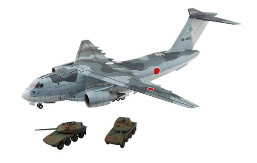 AOSHIMA Aircraft Series 1/144 Jasdf Transporter Kawasaki C-2 W/Type16 Maneuver Combat Vehicle Plastic Model- Japan Figure Store - #1 Bring To You The Best Japanese Goods