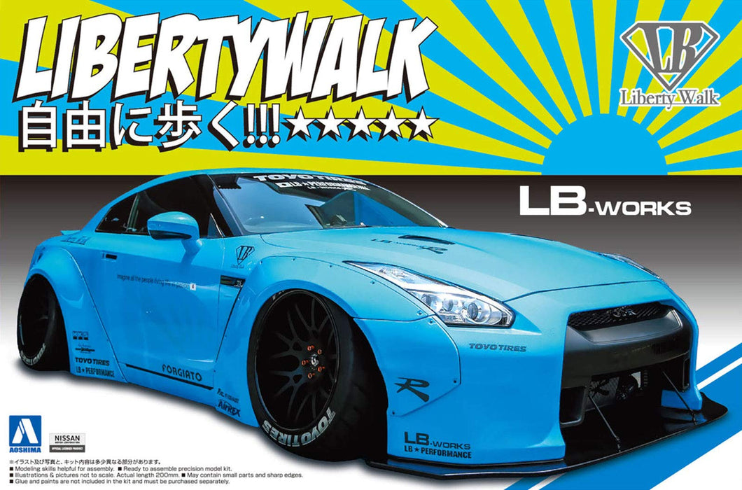 AOSHIMA Liberty Walk 1/24 Nissan R35 Gt-R Ver.1 Plastic Model- Japan Figure Store - #1 Bring To You The Best Japanese Goods