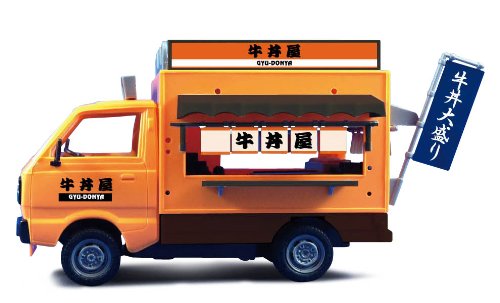 Qingdao Bunka Kyozai 1/24 Mobile Sales Series No.8 Beef Bowl Shop Plastic Model- Japan Figure Store - #1 Bring To You The Best Japanese Goods