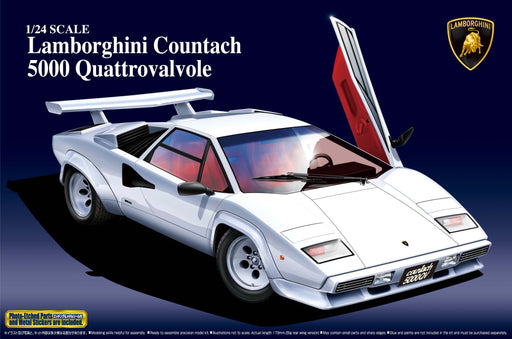 AOSHIMA 48818 Lamborghini Countach 5000 Quattrovalvole 1/24 Scale Kit- Japan Figure Store - #1 Bring To You The Best Japanese Goods