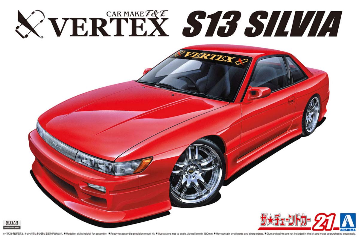 AOSHIMA The Tuned Car 1/24 Nissan Vertex Ps13 Silvia '91 Plastic Model- Japan Figure Store - #1 Bring To You The Best Japanese Goods