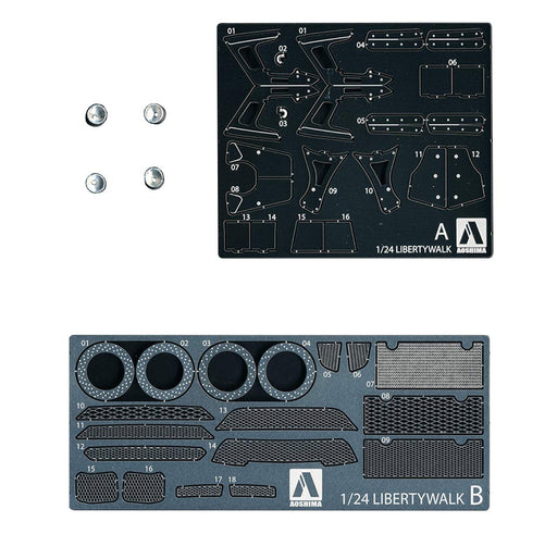 AOSHIMA Liberty Walk 1/24 Nissan R35 Gt-R Type 2 Ver.1 Detail Up Parts Plastic Model- Japan Figure Store - #1 Bring To You The Best Japanese Goods