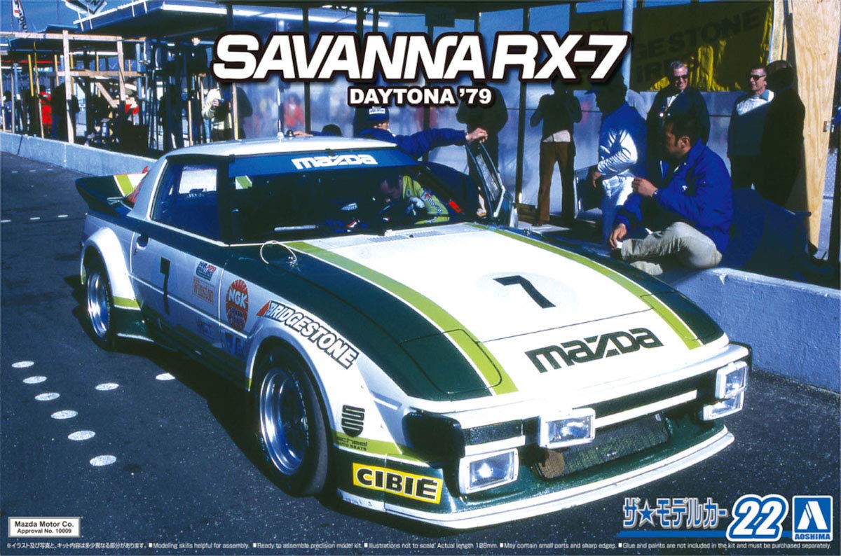 AOSHIMA The Model Car 1/24 Mazda Sa22C Rx-7 Daytona '79 Plastic Model- Japan Figure Store - #1 Bring To You The Best Japanese Goods