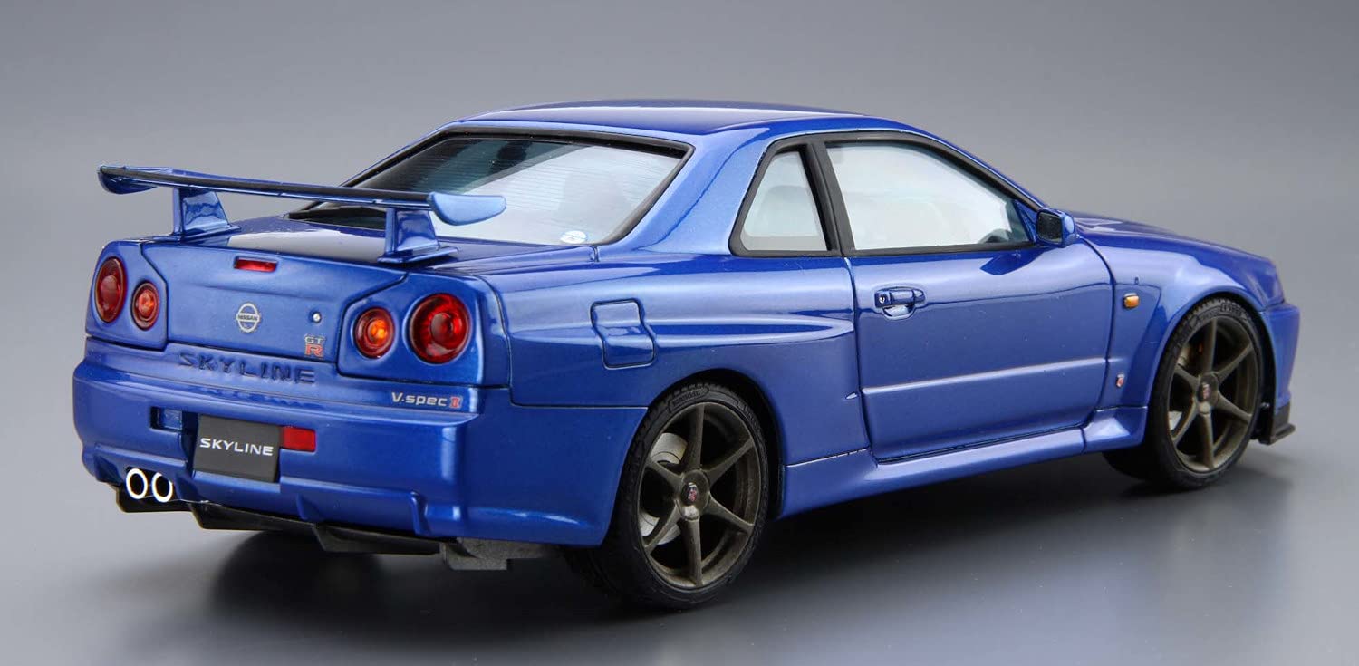 AOSHIMA The Model Car 1/24 Nissan Bnr34 Skyline Gt-R V-Spec Ii '02 Plastic Model- Japan Figure Store - #1 Bring To You The Best Japanese Goods