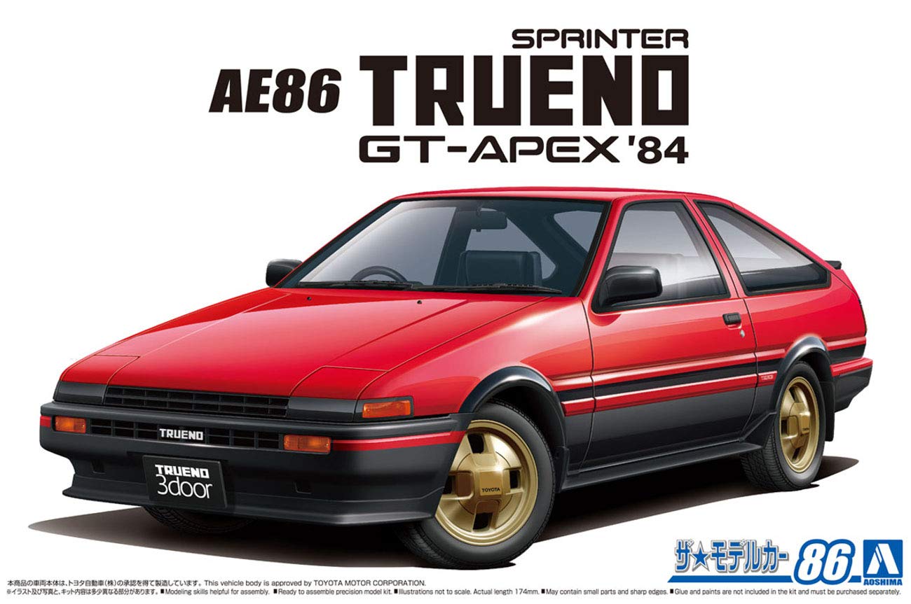 AOSHIMA The Model Car 1/24 Toyota Ae86 Sprinter Trueno Gt-Apex '84 Plastic Model- Japan Figure Store - #1 Bring To You The Best Japanese Goods