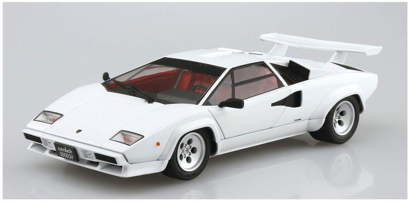 Qingdao Bunka Kyozaisha 1/24 The Supercar Series No.9 1985 Lamborghini Countach 5000Qv Plastic Model- Japan Figure Store - #1 Bring To You The Best Japanese Goods