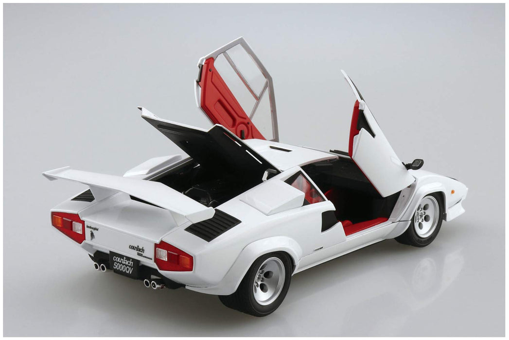 Qingdao Bunka Kyozaisha 1/24 The Supercar Series No.9 1985 Lamborghini Countach 5000Qv Plastic Model- Japan Figure Store - #1 Bring To You The Best Japanese Goods