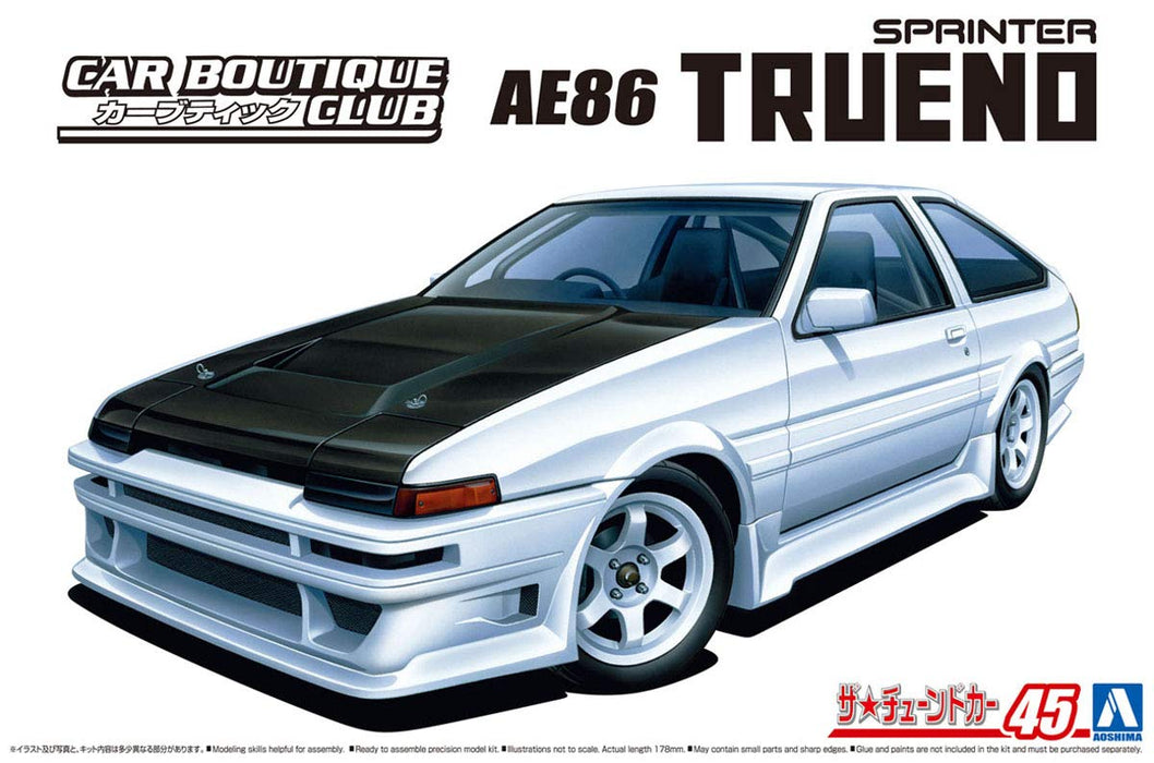 Qingdao Bunka Kyozaisha 1/24 The Tune Car Series No.45 Toyota Car Boutique Club Ae86 Trueno 1985 Plastic Model- Japan Figure Store - #1 Bring To You The Best Japanese Goods