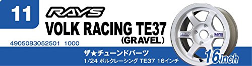 AOSHIMA Tuned Parts 1/24 Volk Racing Te37 16Inch Tire & Wheel Set- Japan Figure Store - #1 Bring To You The Best Japanese Goods