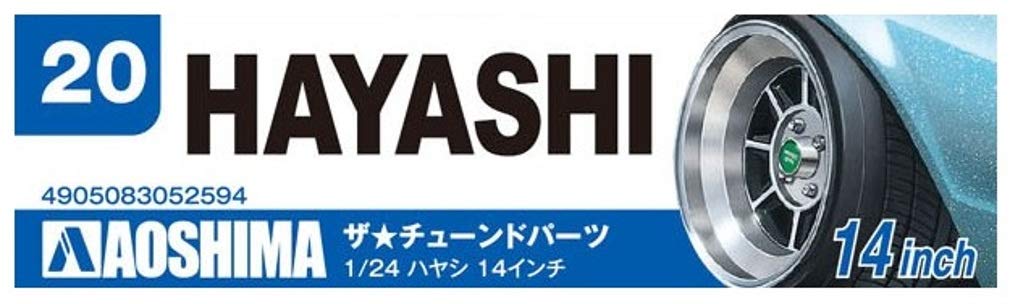 AOSHIMA - Tuned Parts 1/24 Hayashi 14Inch Tire & Wheel Set- Japan Figure Store - #1 Bring To You The Best Japanese Goods