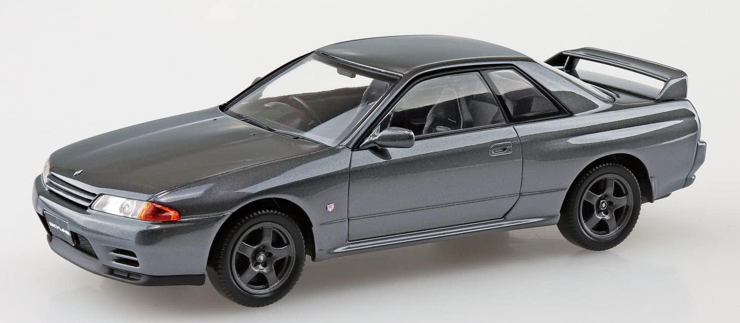 AOSHIMA The Snap Kit No.14-A 1/32 Nissan R32 Skyline Gt-R Gun-Gray Metallic Plastic Model- Japan Figure Store - #1 Bring To You The Best Japanese Goods
