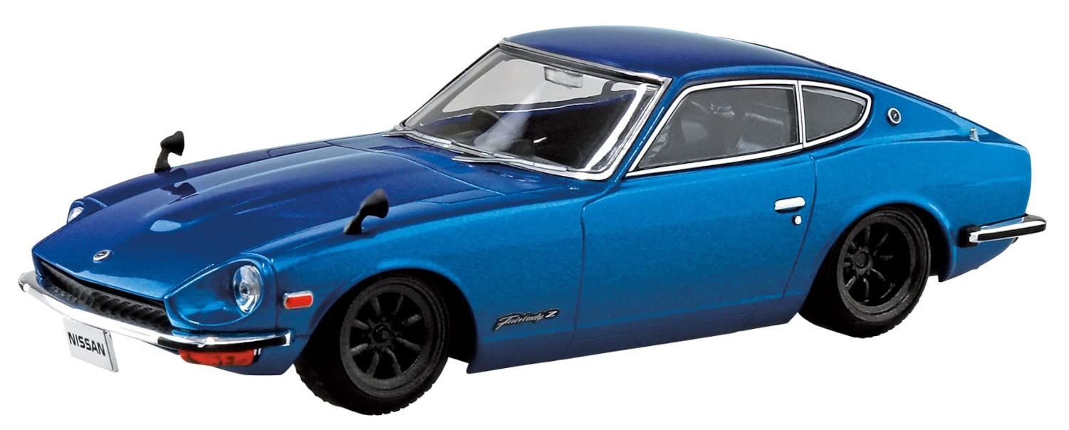 AOSHIMA The Snap Kit 1/32 Nissan S30 Fairlady Z Custom Wheel Metallic Blue Plastic Model- Japan Figure Store - #1 Bring To You The Best Japanese Goods