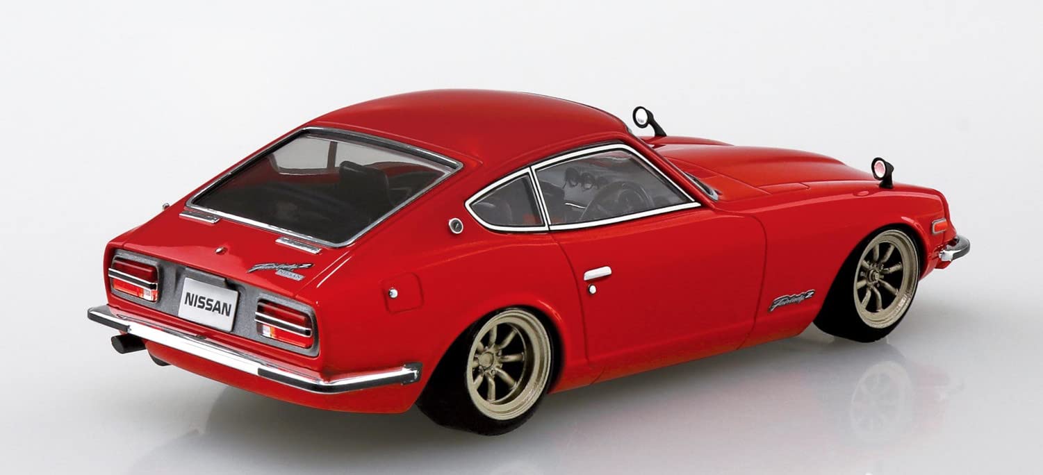 AOSHIMA The Snap Kit 1/32 Nissan S30 Fairlady Z Custom Wheel Red Plastic Model- Japan Figure Store - #1 Bring To You The Best Japanese Goods