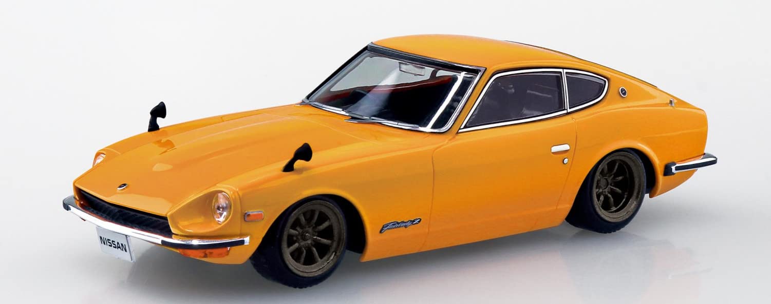 AOSHIMA - The Snap Kit 1/32 Nissan S30 Fairlady Z Custom Wheel - Safari Brown Plastic Model- Japan Figure Store - #1 Bring To You The Best Japanese Goods