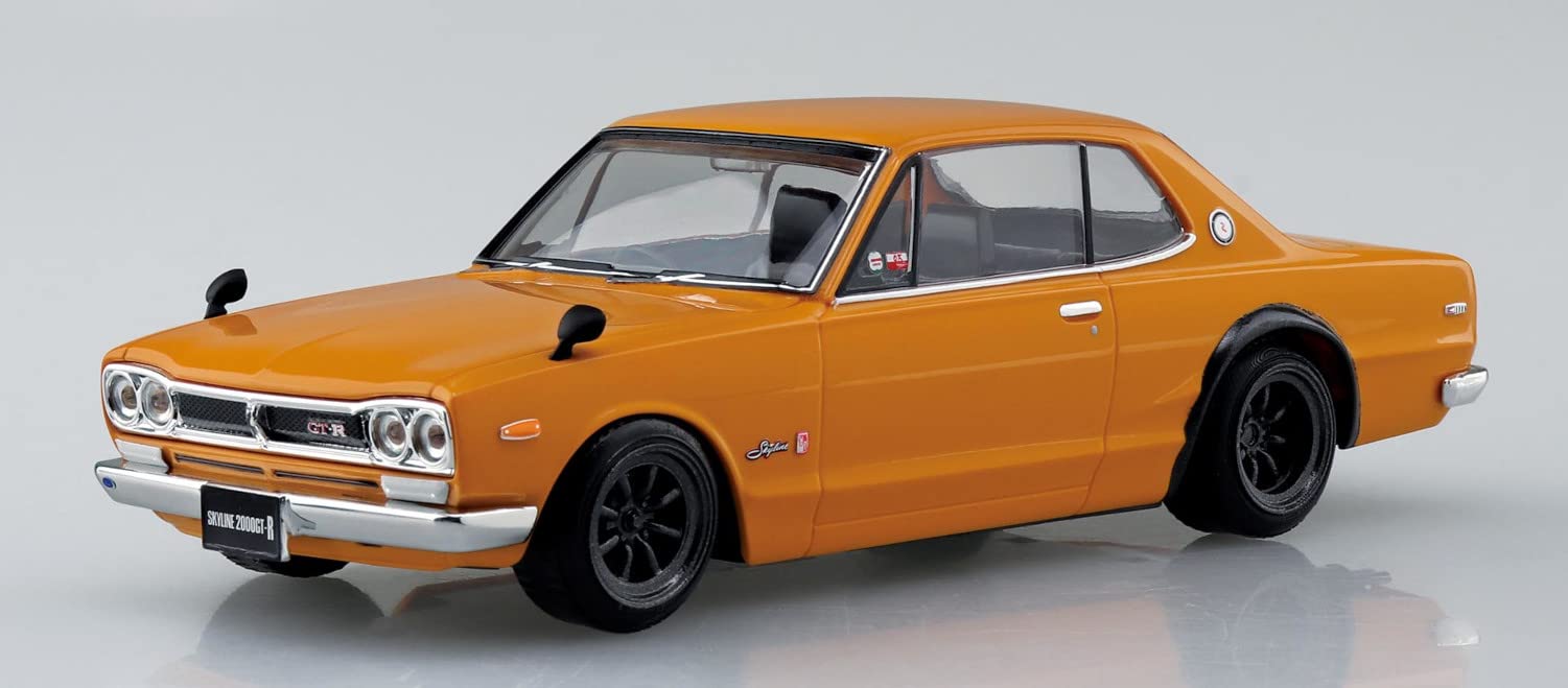 AOSHIMA - The Snap Kit 1/32 Nissan Skyline 2000Gt-R Custom Wheel - Safari Brown Plastic Model- Japan Figure Store - #1 Bring To You The Best Japanese Goods