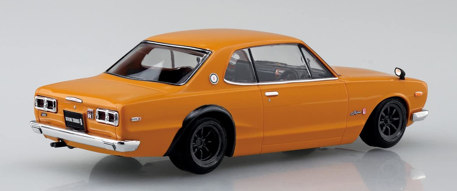 AOSHIMA - The Snap Kit 1/32 Nissan Skyline 2000Gt-R Custom Wheel - Safari Brown Plastic Model- Japan Figure Store - #1 Bring To You The Best Japanese Goods