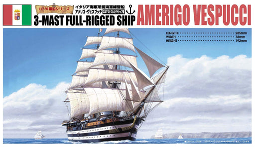 AOSHIMA 44278 3-Mast Full-Rigged Amerigo Vespucci 1/350 Scale Kit- Japan Figure Store - #1 Bring To You The Best Japanese Goods
