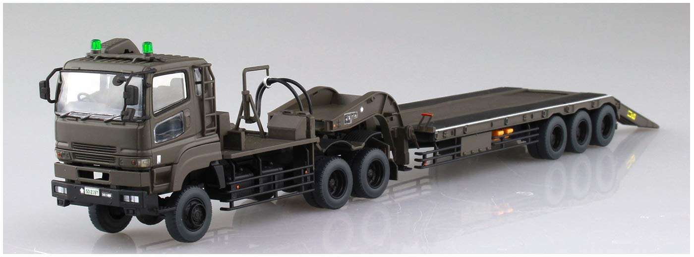 AOSHIMA - Military Model Kit 1/72 Jgsdf Type 10 Tank W/ Type 73 Extra Large Semi-Trailer Truck Plastic Model- Japan Figure Store - #1 Bring To You The Best Japanese Goods
