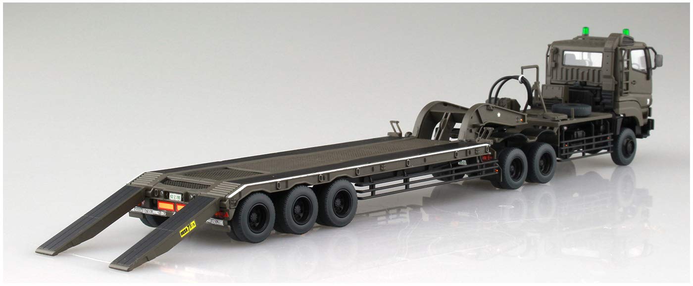 AOSHIMA - Military Model Kit 1/72 Jgsdf Type 10 Tank W/ Type 73 Extra Large Semi-Trailer Truck Plastic Model- Japan Figure Store - #1 Bring To You The Best Japanese Goods