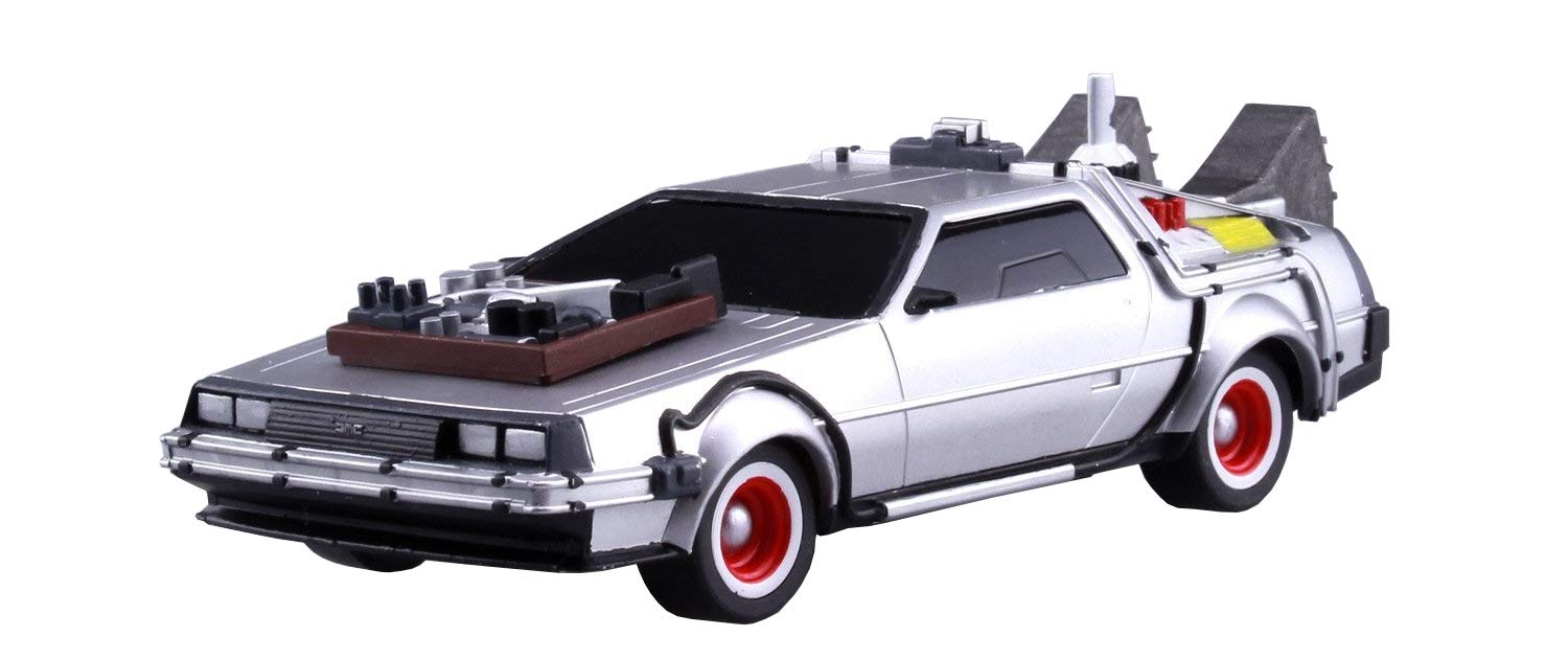 AOSHIMA Back To The Future 1/43 Pull Back Delorean Part Iii & Railroad Plastic Model- Japan Figure Store - #1 Bring To You The Best Japanese Goods