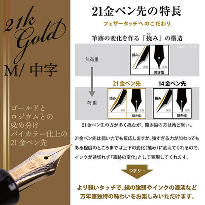 SAILOR - Professional Gear Gold Fountain Pen Black M 11-2036-420- Japan Figure Store - #1 Bring To You The Best Japanese Goods