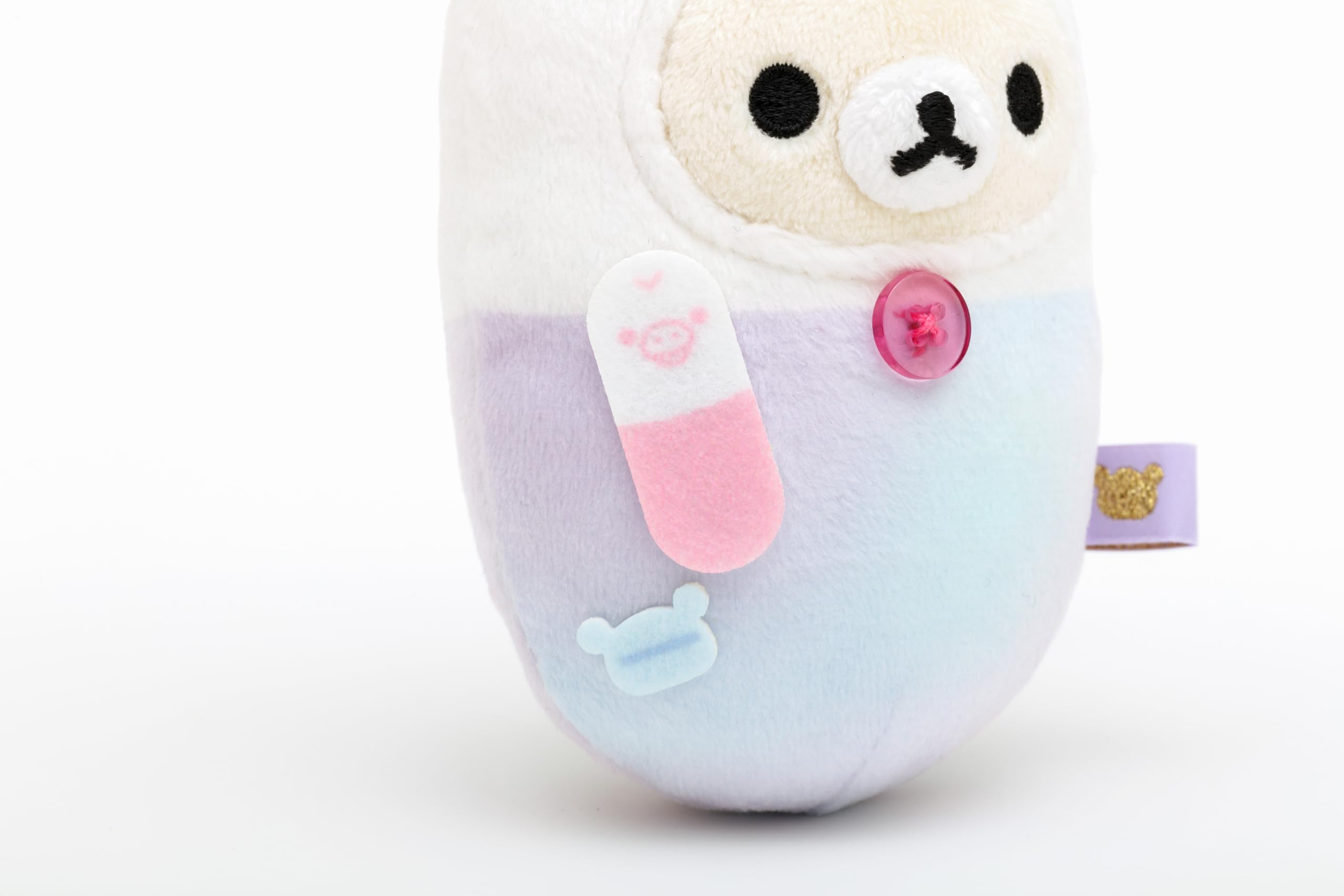 San-X Rilakkuma Colorful Doctor Plush Toy Korilakkuma Mascot Key Chain Ages 6+ 6x6.5x11cm- Japan Figure Store - #1 Bring To You The Best Japanese Goods