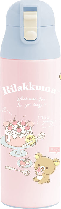 San-X Rilakkuma Lunch Market Stainless Steel One Push Lock Mug Bottle- Japan Figure Store - #1 Bring To You The Best Japanese Goods