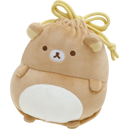 San-X Rilakkuma Pom Poko Drawstring Bag Kyomgurumi Series Ca44901- Japan Figure Store - #1 Bring To You The Best Japanese Goods
