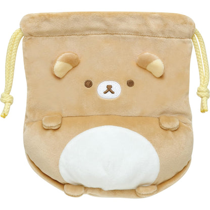 San-X Rilakkuma Pom Poko Drawstring Bag Kyomgurumi Series Ca44901- Japan Figure Store - #1 Bring To You The Best Japanese Goods