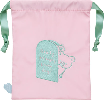 San-X Rilakkuma Message Series Drawstring Bag Perfect for Everyday Use- Japan Figure Store - #1 Bring To You The Best Japanese Goods