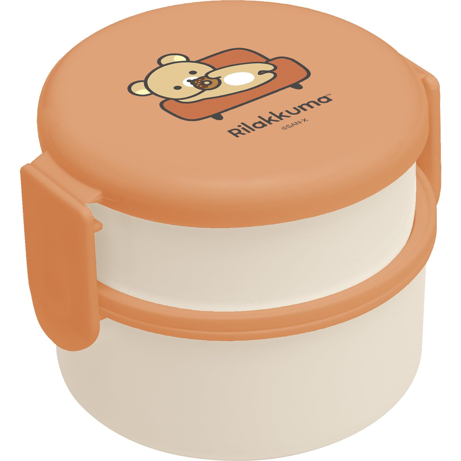 San-X Rilakkuma 2-Tier Round Lunch Box Model Ka22901- Japan Figure Store - #1 Bring To You The Best Japanese Goods