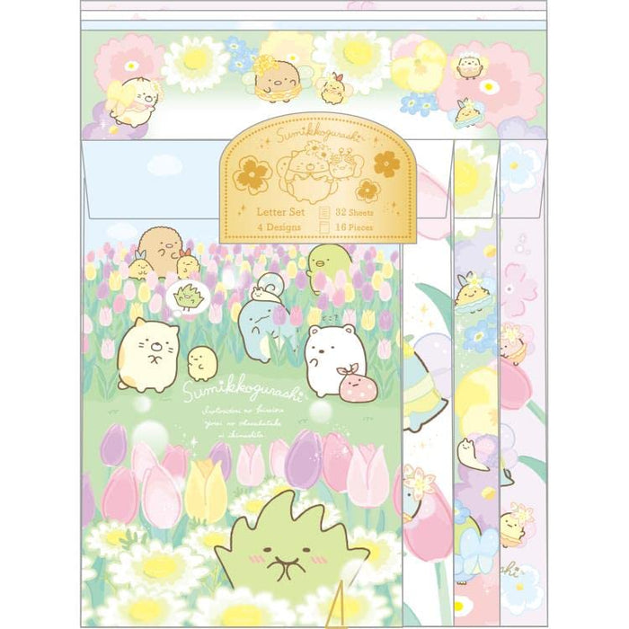 San-X Sumikko Gurashi Japan Stationery Envelopes 4 Types Lh78101 Zasso Yosei Flower Garden- Japan Figure Store - #1 Bring To You The Best Japanese Goods