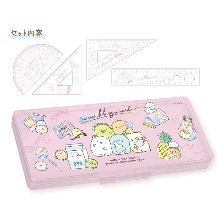 SAN-X Ruler Set Sumikko Gurashi Happy School- Japan Figure Store - #1 Bring To You The Best Japanese Goods