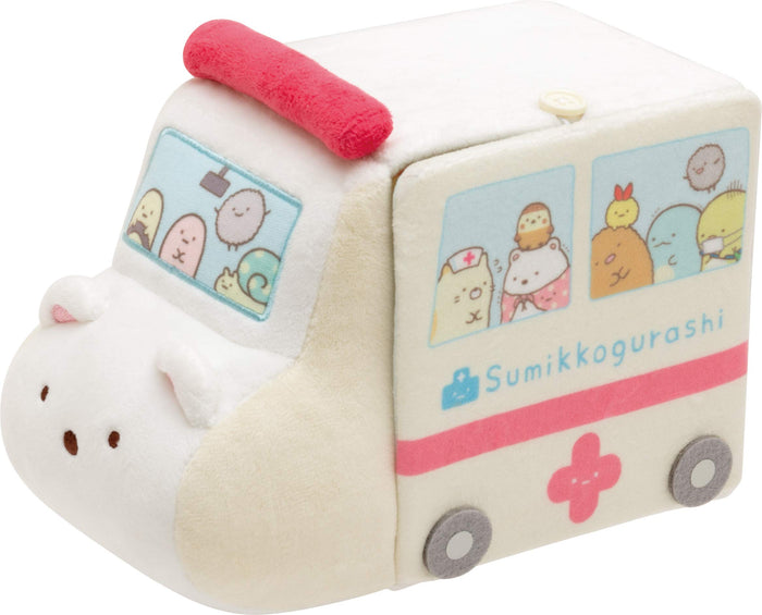 SAN-X Sumikko Gurashi Scene Plush Toy "Ambulance"- Japan Figure Store - #1 Bring To You The Best Japanese Goods