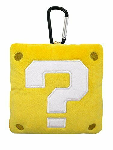 San-ei Boeki Super Mario Mz30 Plush Pouch Question Block- Japan Figure Store - #1 Bring To You The Best Japanese Goods