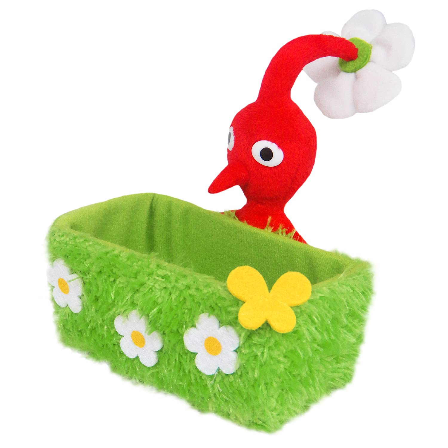 SAN-EI Pikmin Accessory Case Plush Doll Red Pikmin Grass- Japan Figure Store - #1 Bring To You The Best Japanese Goods
