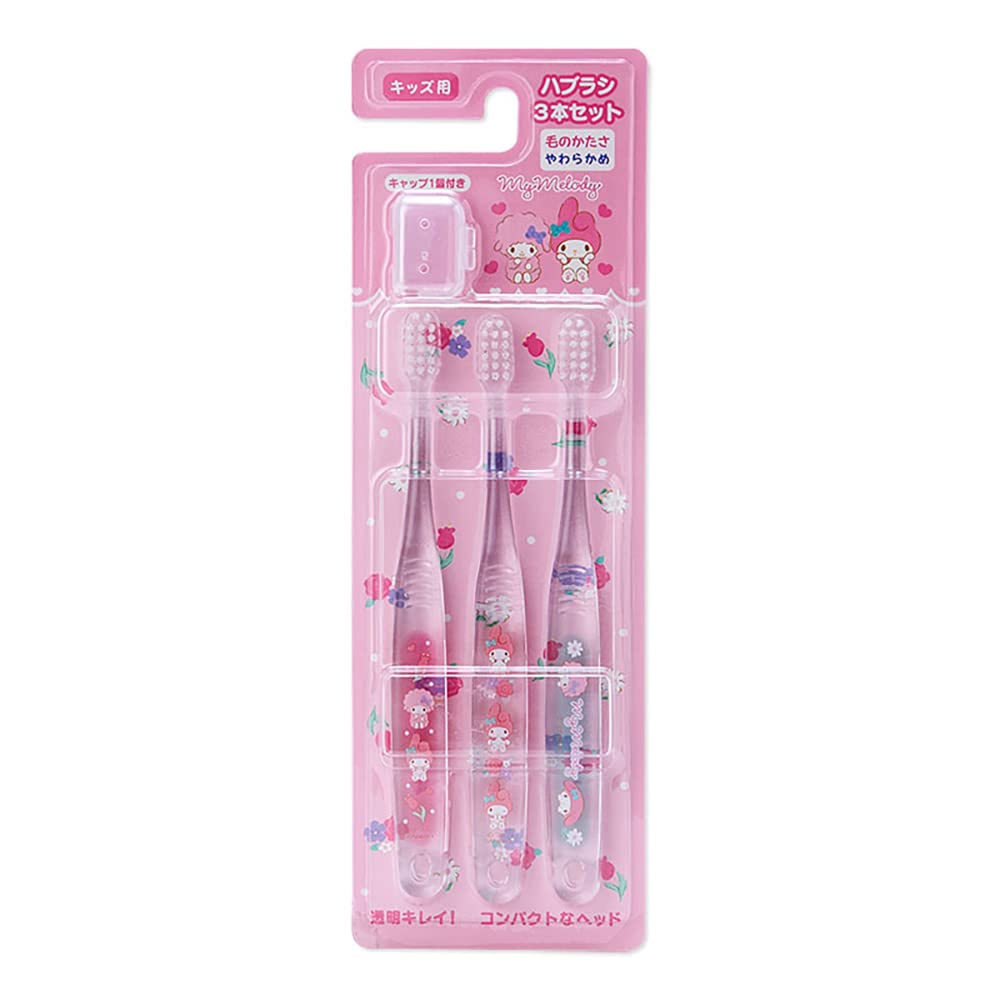 SANRIO Toothbrush Set 3 Pcs My Melody- Japan Figure Store - #1 Bring To You The Best Japanese Goods
