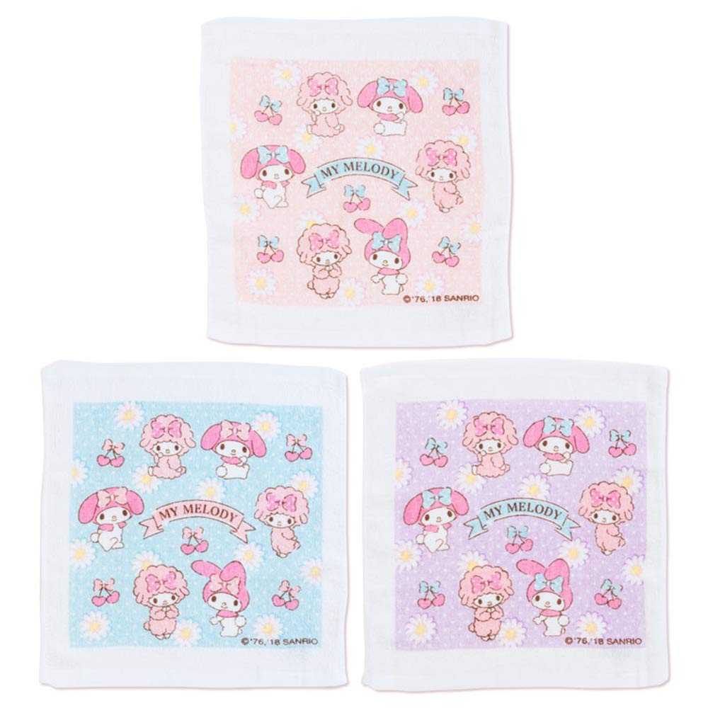 Sanrio My Melody Wet Towel Set Of 3 100% Cotton Japan 29X32Cm 324299- Japan Figure Store - #1 Bring To You The Best Japanese Goods
